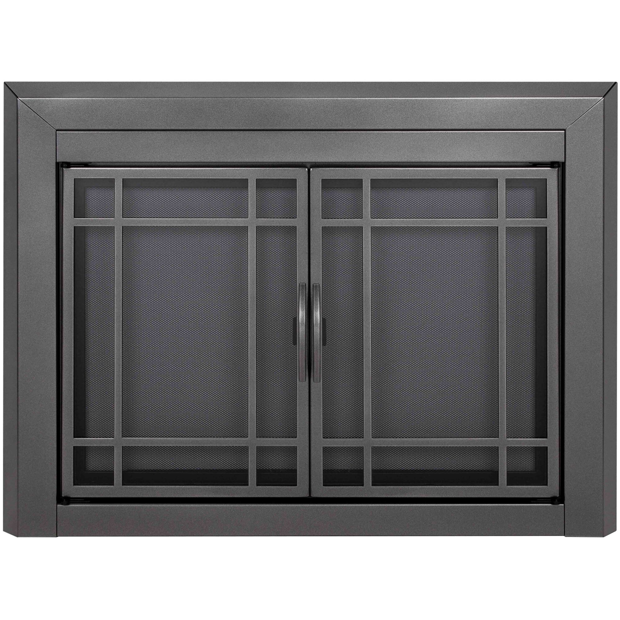 Pleasant Hearth Easton Fireplace Glass Door, For Masonry Fireplaces, Medium, Gunmetal, Model# EA-5011GM